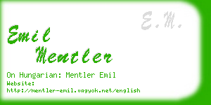 emil mentler business card